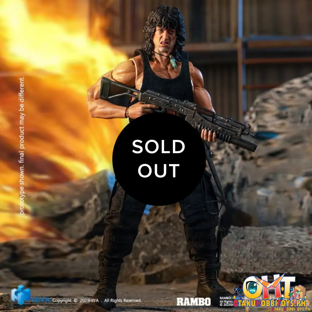 Hiya Toys Rambo Iii Exquisite Super Series 1/12 John Esr0100 Articulated Figure
