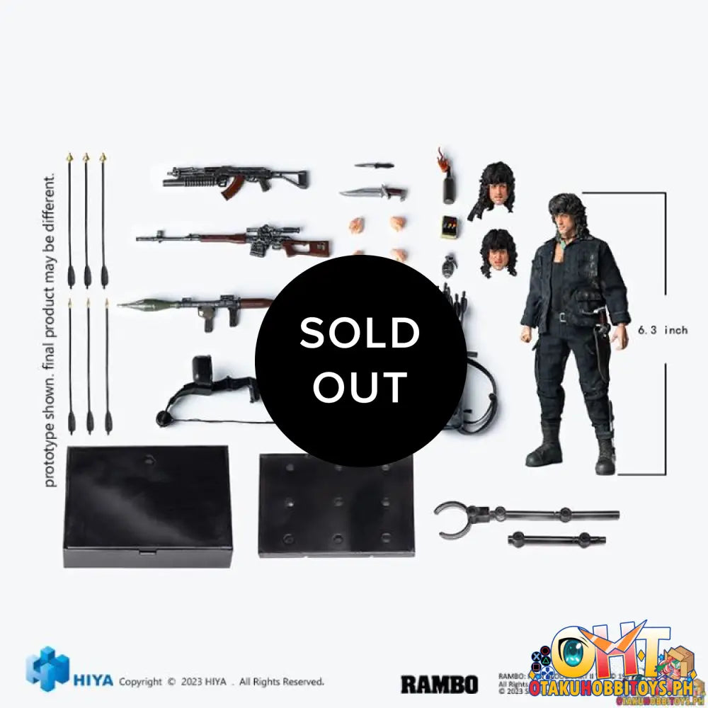 HIYA Exquisite Super Series 1/12 Scale 6 Inch Rambo III Rambo Action F