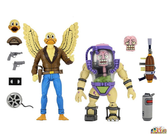 NECA 7” Scale Action Figure Ace Duck & Mutagen Man 2 Pack - Teenage Mutant Ninja Turtles (Cartoon)