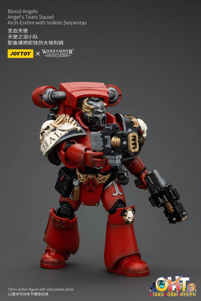 Joytoy 1/18 Blood Angels Angel’s Tears Squad Arch-Erelim With Volkite Serpentas Articulated Figure