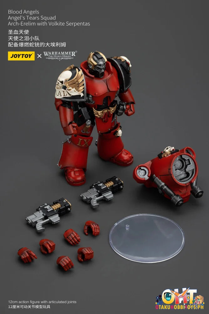Joytoy 1/18 Blood Angels Angel’s Tears Squad Arch-Erelim With Volkite Serpentas Articulated Figure