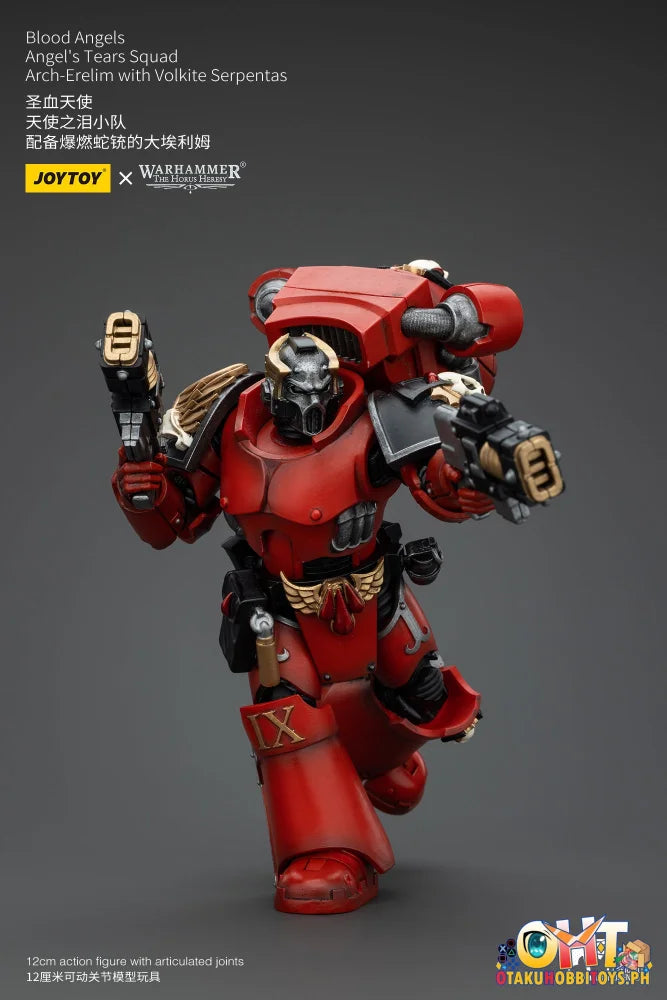 Joytoy 1/18 Blood Angels Angel’s Tears Squad Arch-Erelim With Volkite Serpentas Articulated Figure
