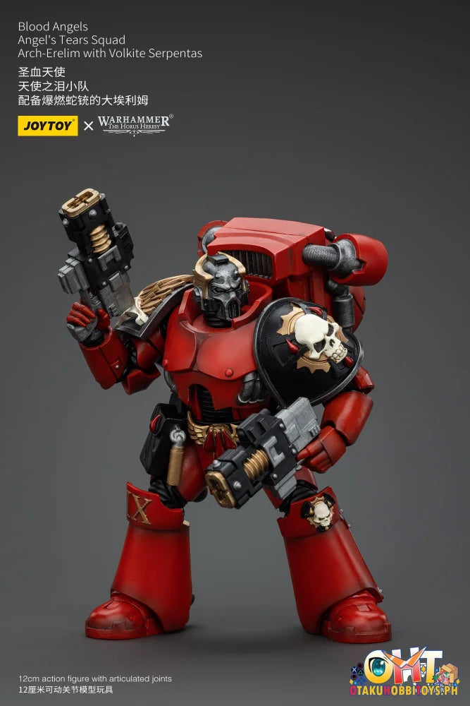Joytoy 1/18 Blood Angels Angel’s Tears Squad Arch-Erelim With Volkite Serpentas Articulated Figure