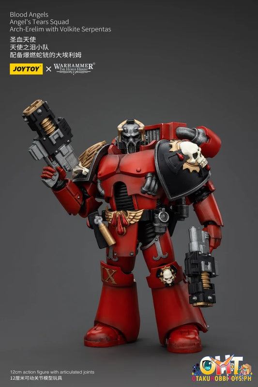 Joytoy 1/18 Blood Angels Angel’s Tears Squad Arch-Erelim With Volkite Serpentas Articulated Figure