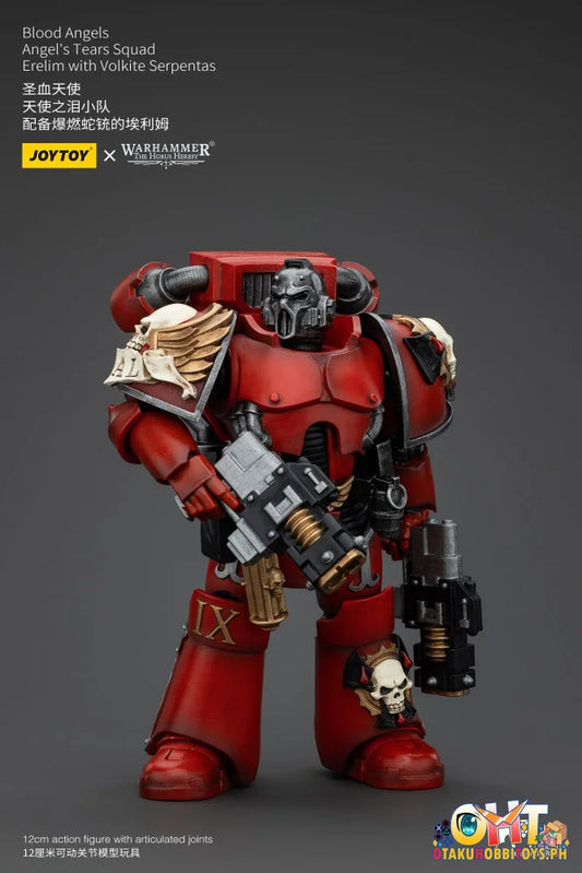 Joytoy 1/18 Blood Angels Angel’s Tears Squad Erelim With Volkite Serpentas Articulated Figure