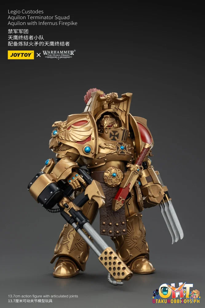 Joytoy 1/18 Legio Custodes Aquilon Terminator Squad With Infernus Firepike Jt00768 Articulated