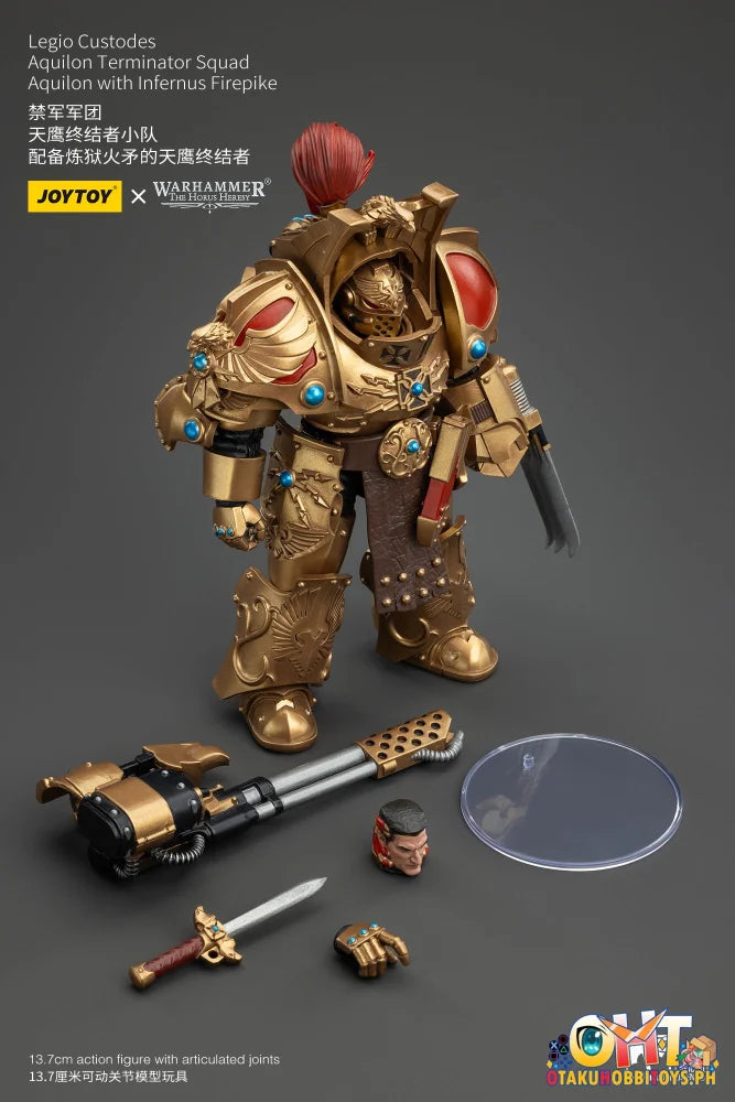Joytoy 1/18 Legio Custodes Aquilon Terminator Squad With Infernus Firepike Jt00768 Articulated