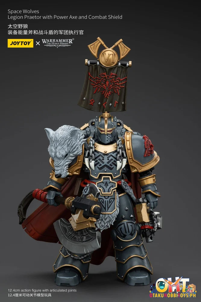 Joytoy 1/18 Space Wolves Legion Praetor With Power Axe And Combat Shield Jt00133 Articulated Figure