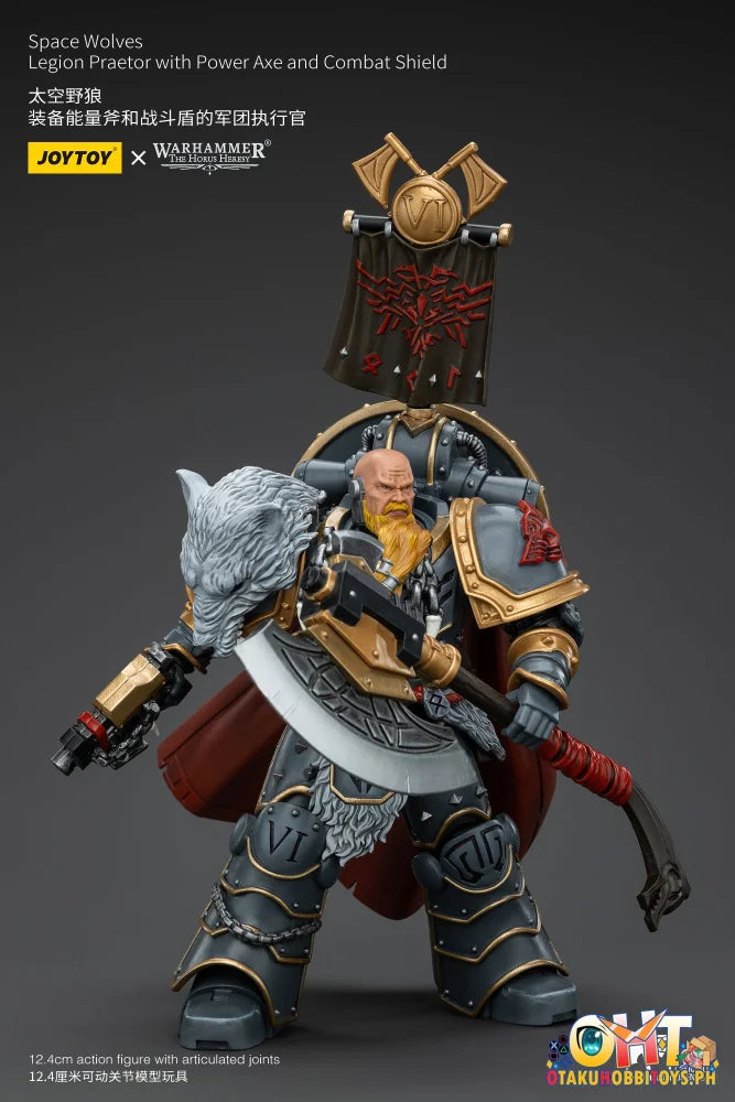 Joytoy 1/18 Space Wolves Legion Praetor With Power Axe And Combat Shield Jt00133 Articulated Figure