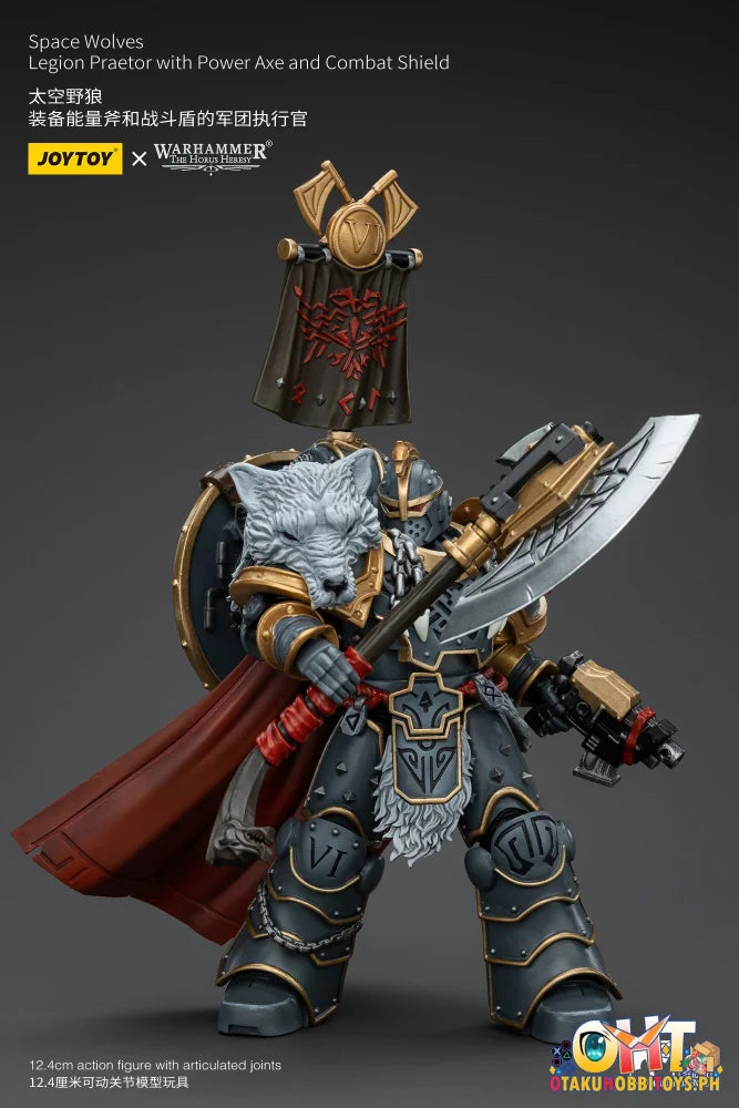 Joytoy 1/18 Space Wolves Legion Praetor With Power Axe And Combat Shield Jt00133 Articulated Figure