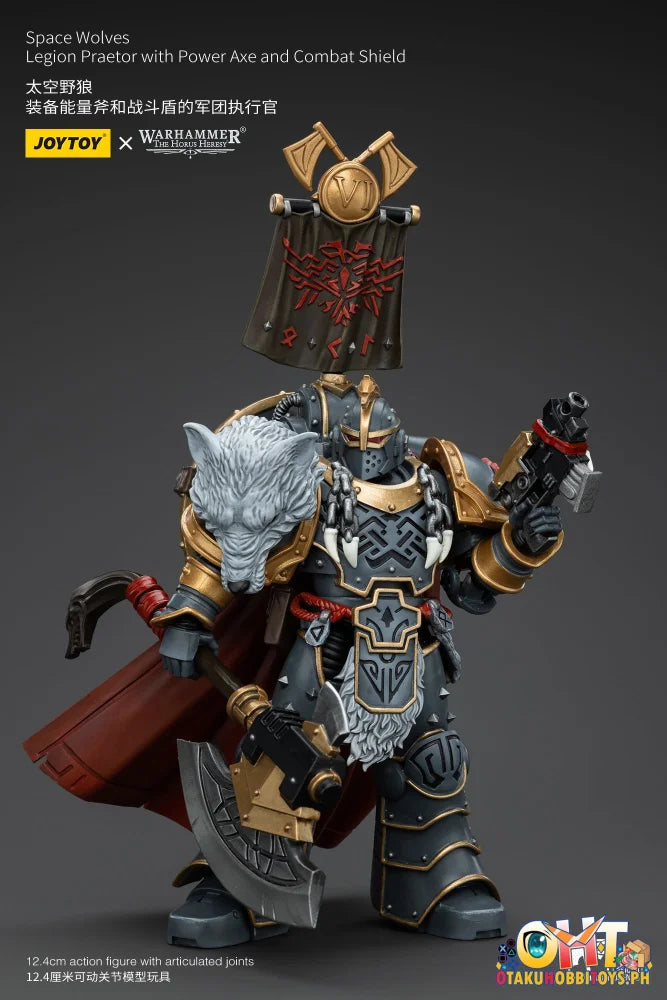 Joytoy 1/18 Space Wolves Legion Praetor With Power Axe And Combat Shield Jt00133 Articulated Figure
