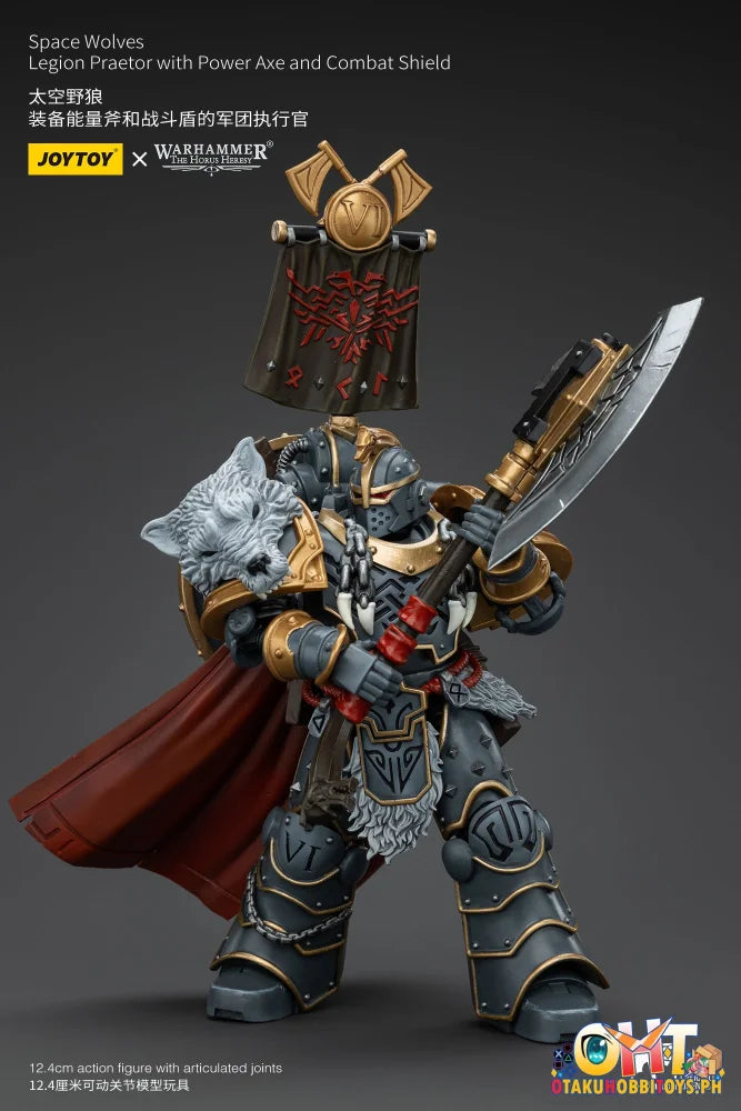 Joytoy 1/18 Space Wolves Legion Praetor With Power Axe And Combat Shield Jt00133 Articulated Figure