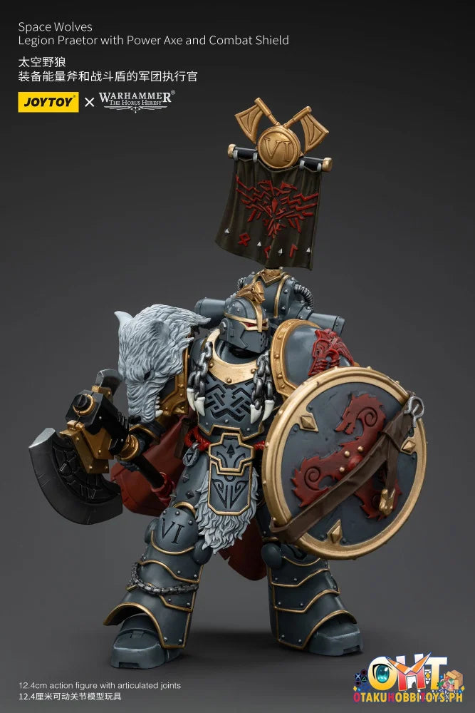Joytoy 1/18 Space Wolves Legion Praetor With Power Axe And Combat Shield Jt00133 Articulated Figure
