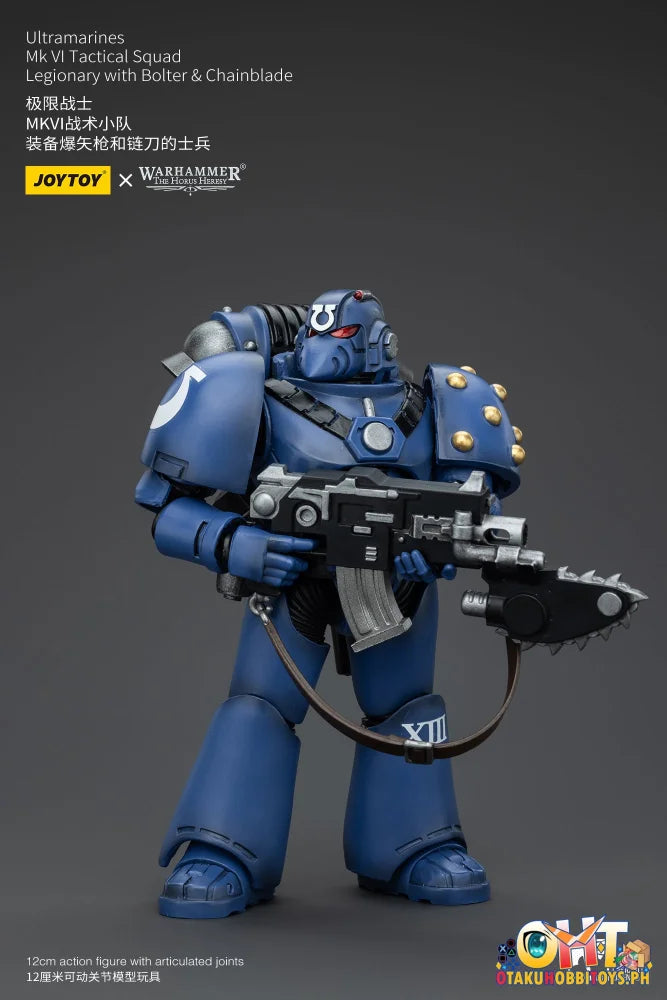 Joytoy 1/18 Ultramarines Mk Vi Tactical Squad Legionary With Bolter& Chainblade Jt00089 Prize Figure