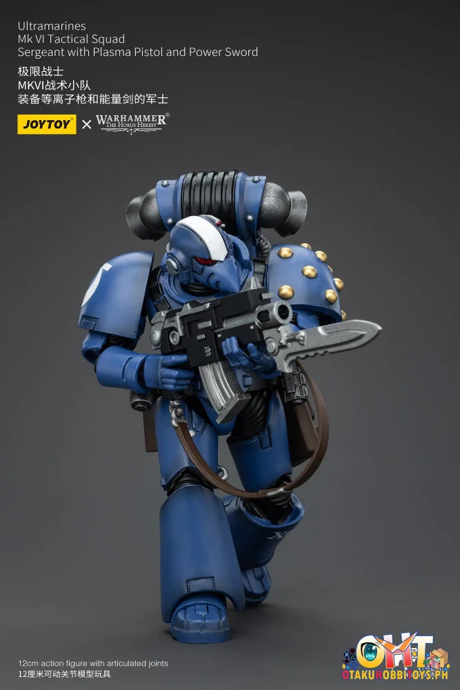 Joytoy 1/18 Ultramarines Mk Vi Tactical Squad Sergeant With Plasma Pistol And Power Sword Jt00096