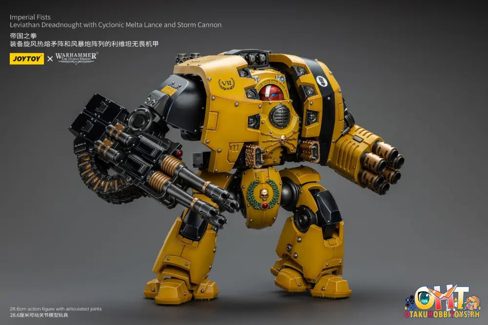 Joytoy Warhammer 40K 1/18 Imperial Fists Leviathan Dreadnought With Cyclonic Melta Lance And Storm