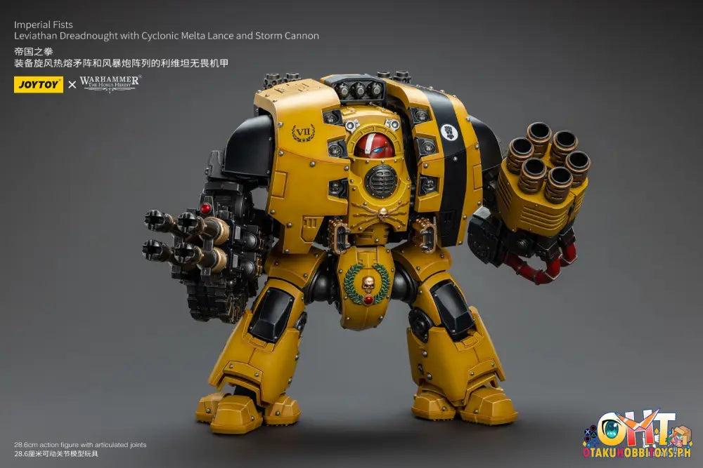 Joytoy Warhammer 40K 1/18 Imperial Fists Leviathan Dreadnought With Cyclonic Melta Lance And Storm