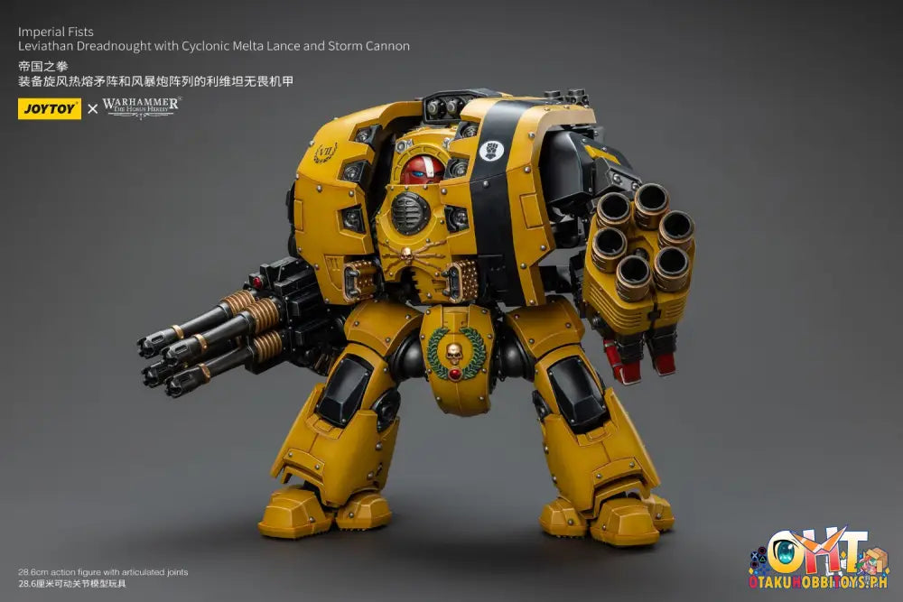Joytoy Warhammer 40K 1/18 Imperial Fists Leviathan Dreadnought With Cyclonic Melta Lance And Storm