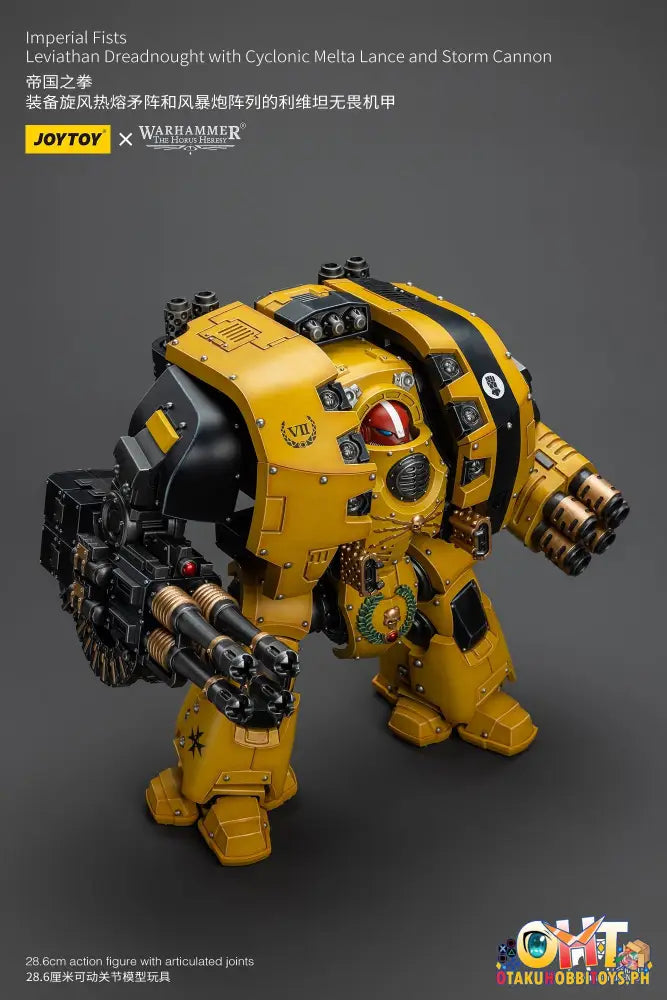Joytoy Warhammer 40K 1/18 Imperial Fists Leviathan Dreadnought With Cyclonic Melta Lance And Storm