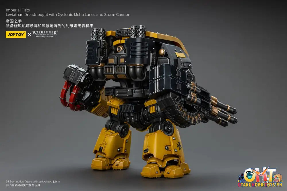 Joytoy Warhammer 40K 1/18 Imperial Fists Leviathan Dreadnought With Cyclonic Melta Lance And Storm