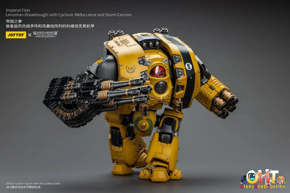 Joytoy Warhammer 40K 1/18 Imperial Fists Leviathan Dreadnought With Cyclonic Melta Lance And Storm