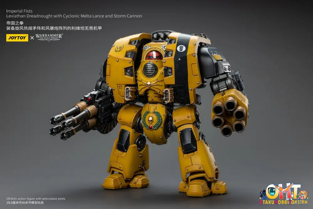 Joytoy Warhammer 40K 1/18 Imperial Fists Leviathan Dreadnought With Cyclonic Melta Lance And Storm