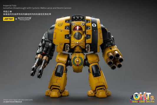 Joytoy Warhammer 40K 1/18 Imperial Fists Leviathan Dreadnought With Cyclonic Melta Lance And Storm