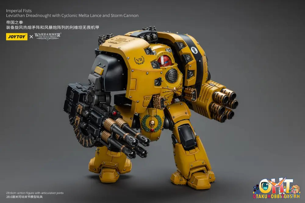 Joytoy Warhammer 40K 1/18 Imperial Fists Leviathan Dreadnought With Cyclonic Melta Lance And Storm