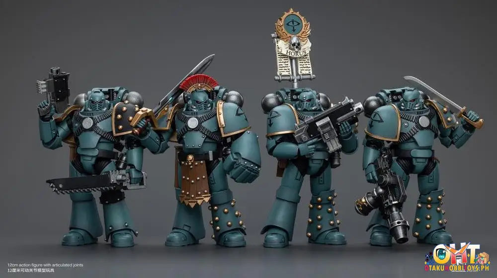 Joytoy Warhammer 40K 1/18 Sons Of Horus Mkiv Tactical Squad Legionary With Legion Vexilla Jt9589