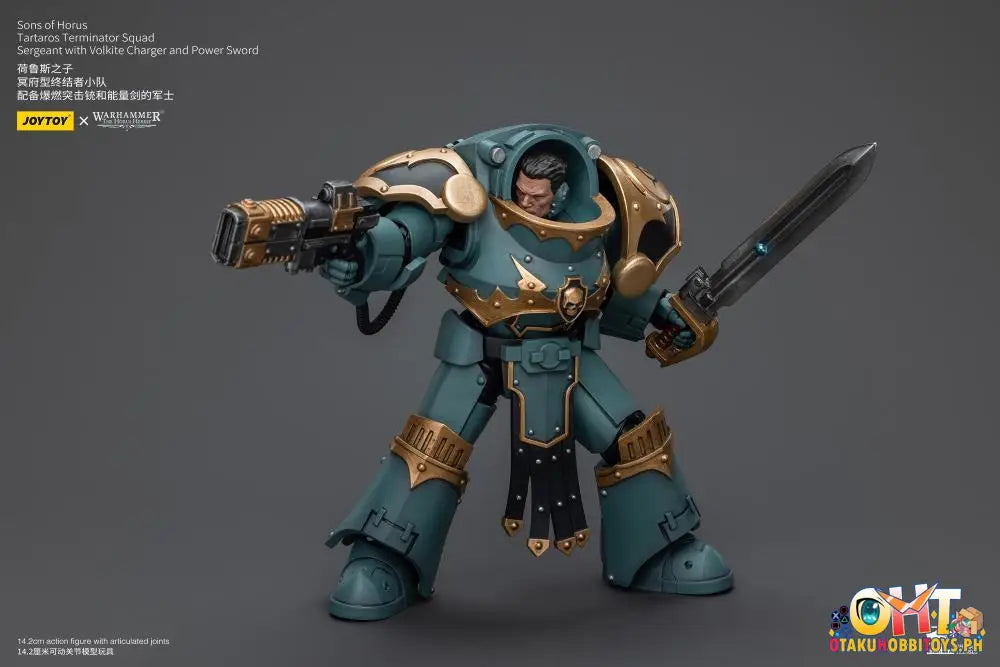 Joytoy Warhammer 40K 1/18 Sons Of Horus Tartaros Terminator Squad Sergeant With Volkite Charger And