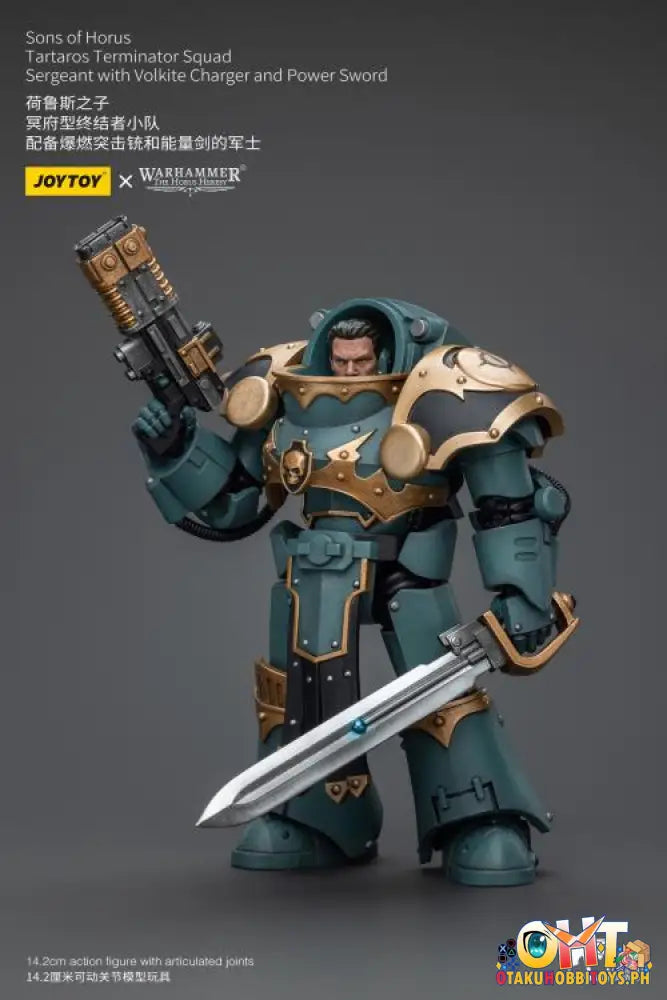 Joytoy Warhammer 40K 1/18 Sons Of Horus Tartaros Terminator Squad Sergeant With Volkite Charger And