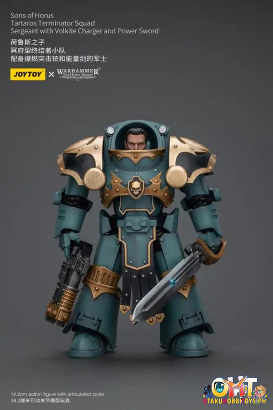 Joytoy Warhammer 40K 1/18 Sons Of Horus Tartaros Terminator Squad Sergeant With Volkite Charger And