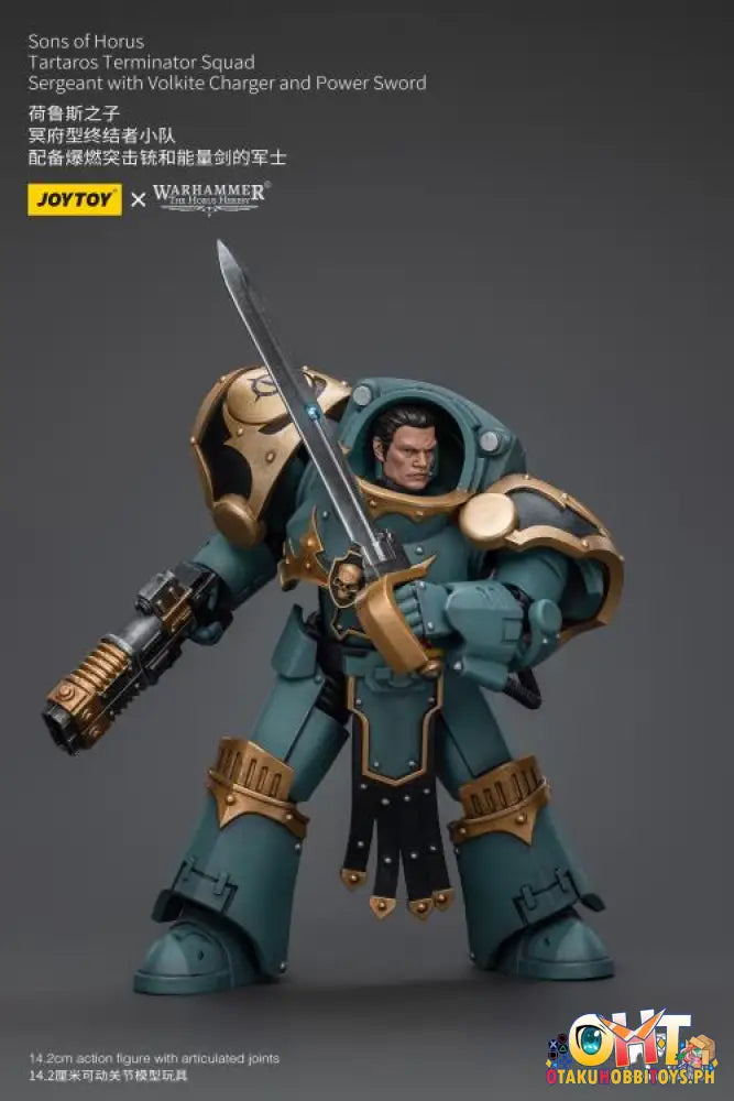 Joytoy Warhammer 40K 1/18 Sons Of Horus Tartaros Terminator Squad Sergeant With Volkite Charger And