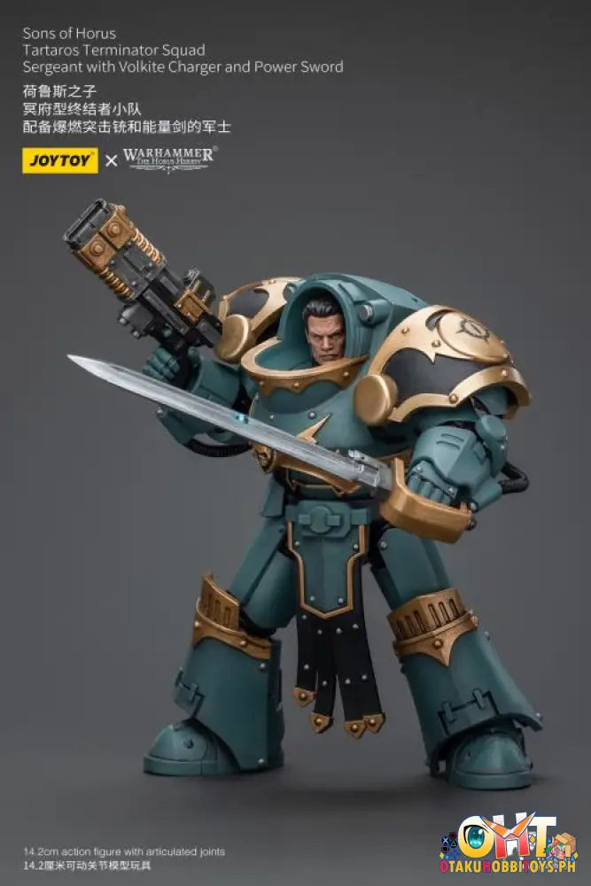 Joytoy Warhammer 40K 1/18 Sons Of Horus Tartaros Terminator Squad Sergeant With Volkite Charger And