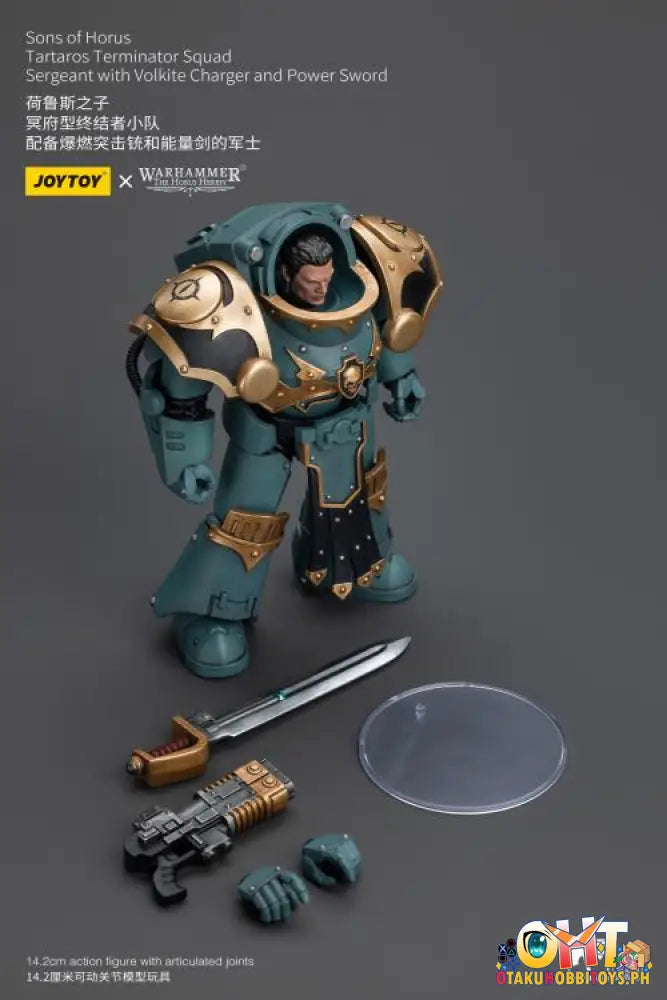 Joytoy Warhammer 40K 1/18 Sons Of Horus Tartaros Terminator Squad Sergeant With Volkite Charger And
