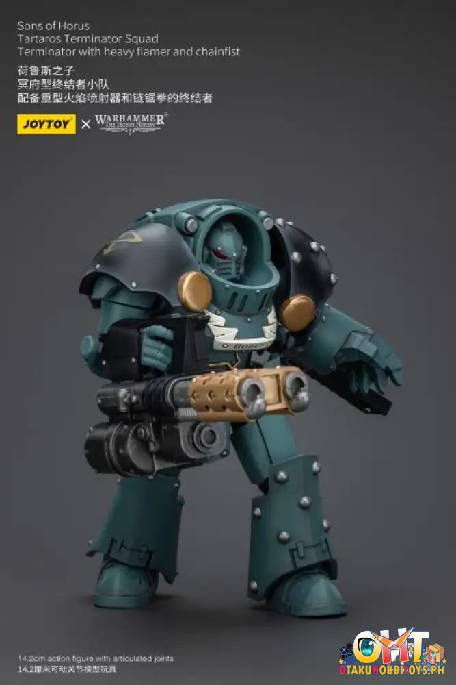 Joytoy Warhammer 40K 1/18 Sons Of Horus Tartaros Terminator Squad With Heavy Flamer And Chainfist