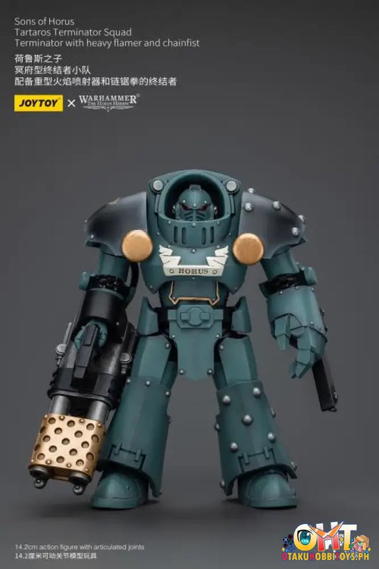 Joytoy Warhammer 40K 1/18 Sons Of Horus Tartaros Terminator Squad With Heavy Flamer And Chainfist