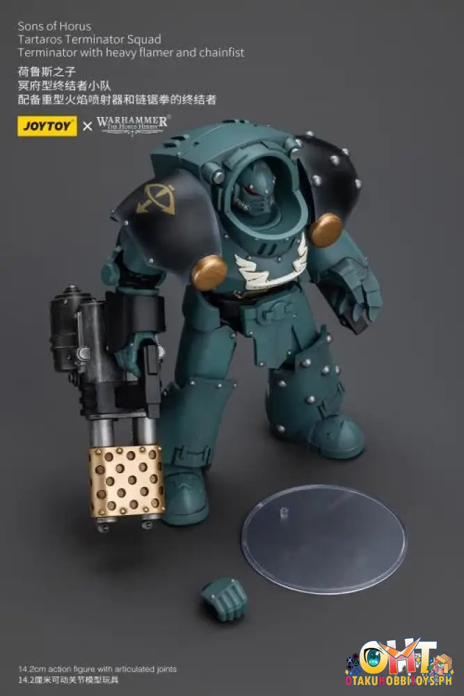 Joytoy Warhammer 40K 1/18 Sons Of Horus Tartaros Terminator Squad With Heavy Flamer And Chainfist