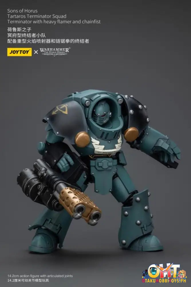 Joytoy Warhammer 40K 1/18 Sons Of Horus Tartaros Terminator Squad With Heavy Flamer And Chainfist
