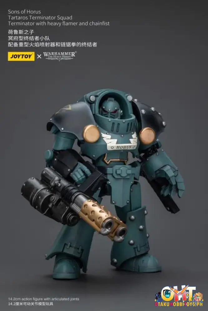 Joytoy Warhammer 40K 1/18 Sons Of Horus Tartaros Terminator Squad With Heavy Flamer And Chainfist