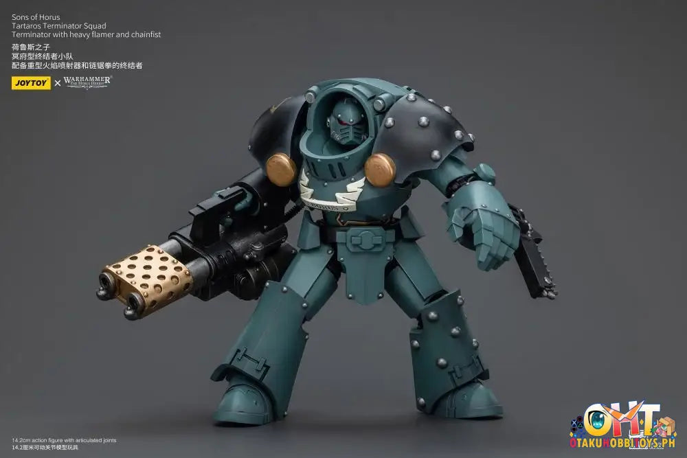 Joytoy Warhammer 40K 1/18 Sons Of Horus Tartaros Terminator Squad With Heavy Flamer And Chainfist