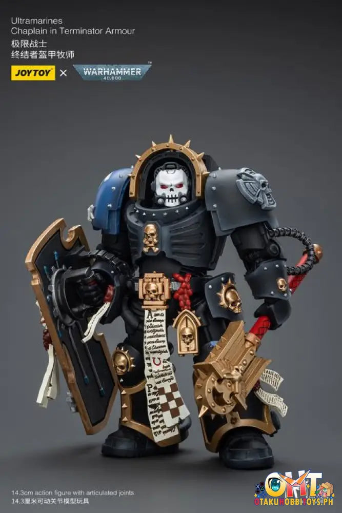 Joytoy Warhammer 40K 1/18 Ultramarines Chaplain In Terminator Armour Jt7080 Articulated Figure