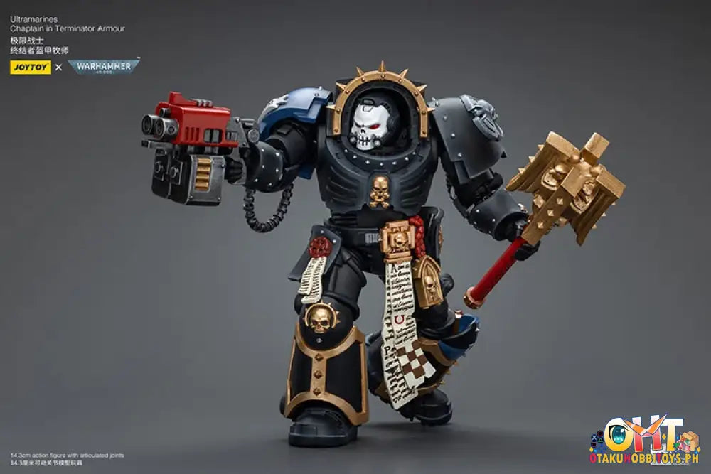 Joytoy Warhammer 40K 1/18 Ultramarines Chaplain In Terminator Armour Jt7080 Articulated Figure