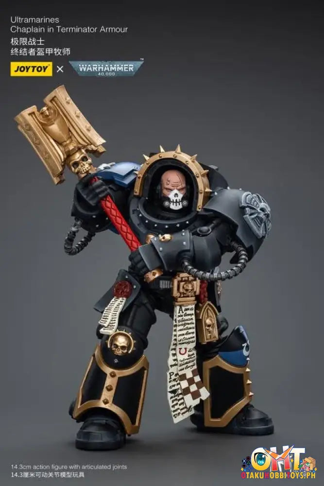 Joytoy Warhammer 40K 1/18 Ultramarines Chaplain In Terminator Armour Jt7080 Articulated Figure