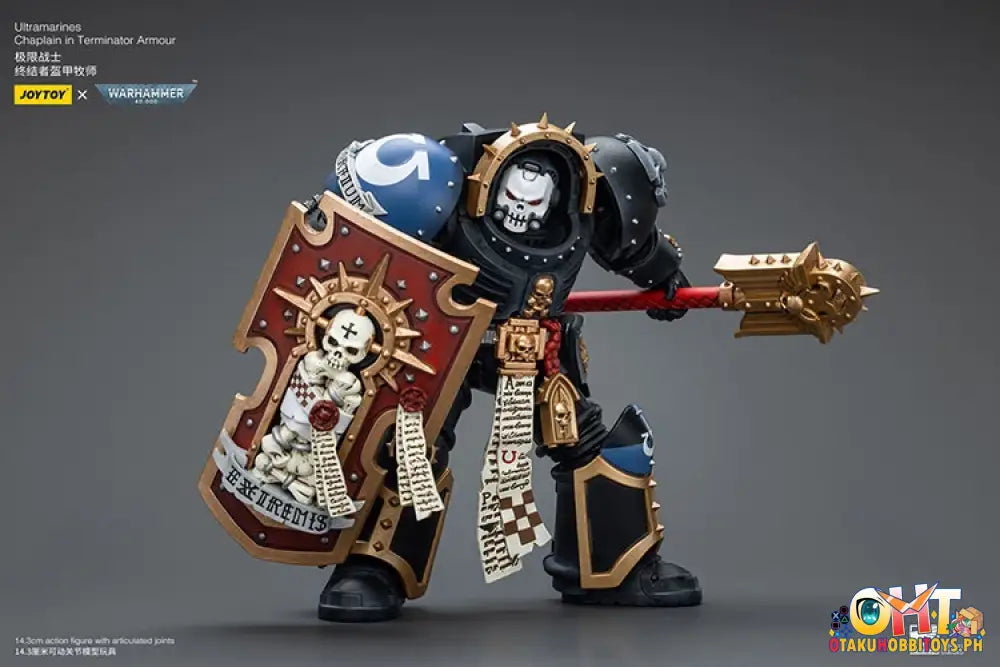 Joytoy Warhammer 40K 1/18 Ultramarines Chaplain In Terminator Armour Jt7080 Articulated Figure