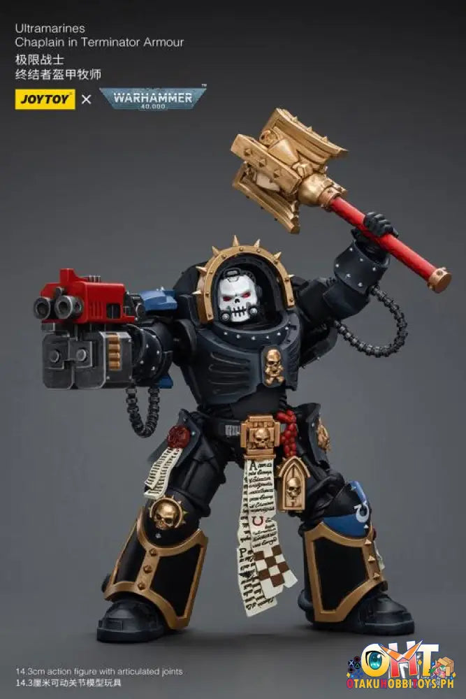 Joytoy Warhammer 40K 1/18 Ultramarines Chaplain In Terminator Armour Jt7080 Articulated Figure