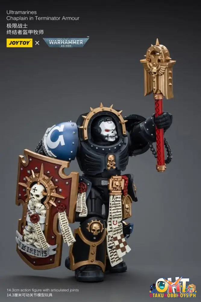 Joytoy Warhammer 40K 1/18 Ultramarines Chaplain In Terminator Armour Jt7080 Articulated Figure
