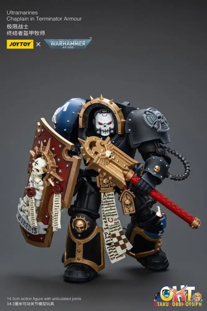 Joytoy Warhammer 40K 1/18 Ultramarines Chaplain In Terminator Armour Jt7080 Articulated Figure