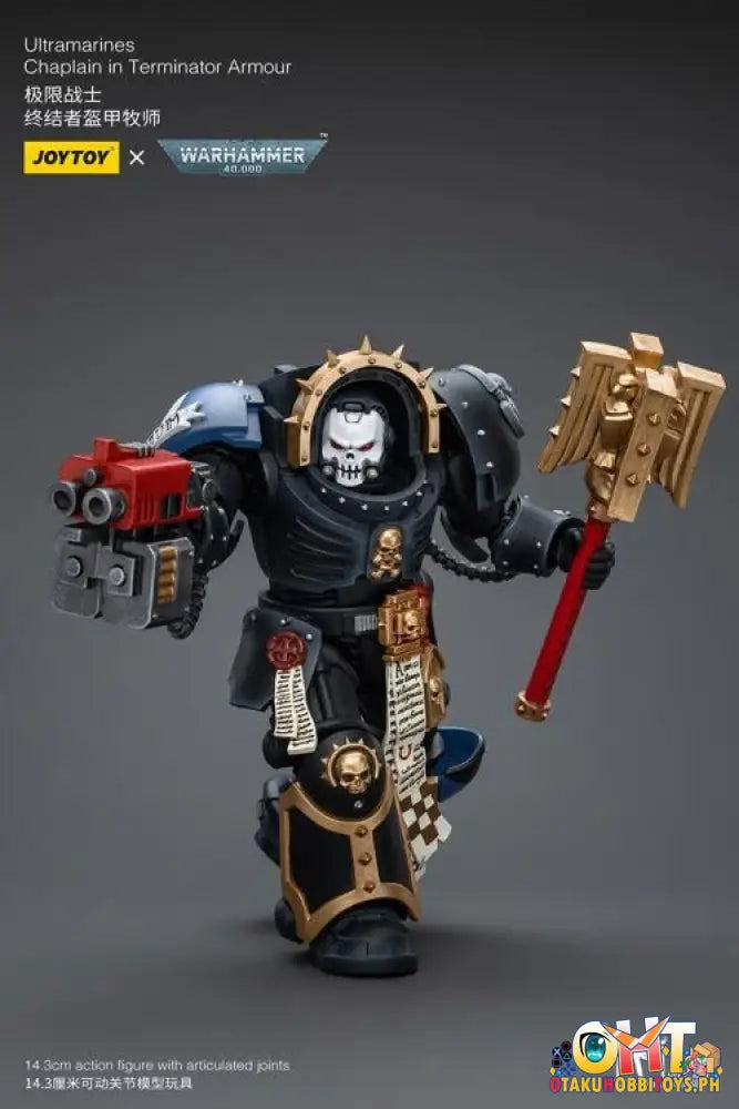 Joytoy Warhammer 40K 1/18 Ultramarines Chaplain In Terminator Armour Jt7080 Articulated Figure