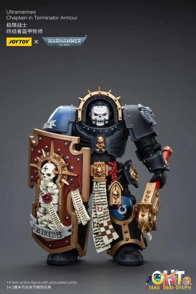 Joytoy Warhammer 40K 1/18 Ultramarines Chaplain In Terminator Armour Jt7080 Articulated Figure